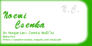 noemi csenka business card